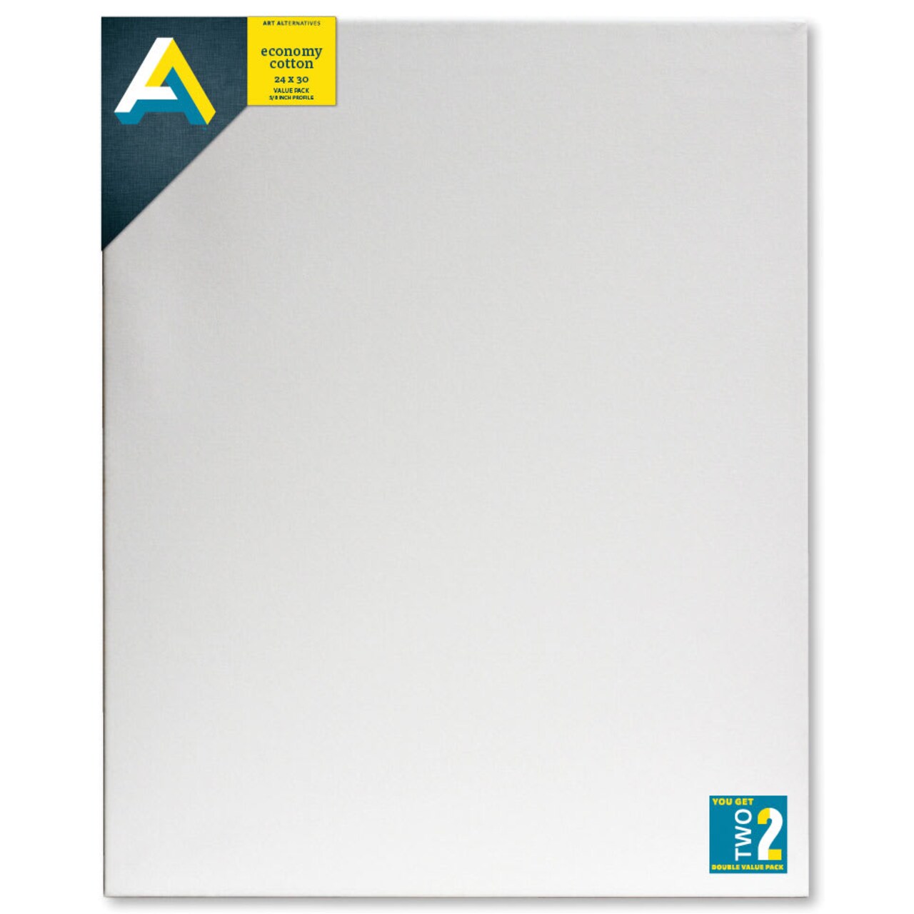 Art Alternatives Economy Cotton Stretched Canvas Value Pack of 2, 24" x 30"